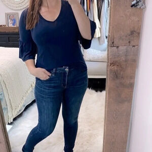 Draper James black top size small